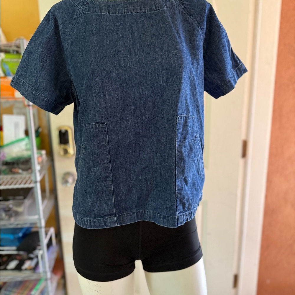 New York Denim Short Sleeve Top.
